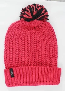 Celtek Women's Zen Pom Acrylic Beanie Salmon Shimmer Pink - Picture 1 of 1