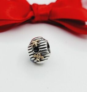 New Authentic Pandora Retired Sterling Silver and 14K Gold Bee Hive - 790577