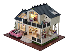 Complete Doll's Houses Boxes for Doll DIY Kit 4 Rooms