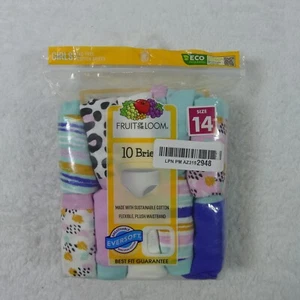 Fruit Of The Loom Underwear Girls Size 14 Briefs Cotton 10 Pairs - Picture 1 of 11