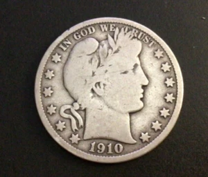 1910-S Barber Silver Half Dollar, VG/F Details. Nice Patina! E15 - Picture 1 of 2