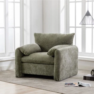 Chenille Oversize Armchair Accent Chair Single Sofa Lounge Chair for Living Room - Picture 1 of 20