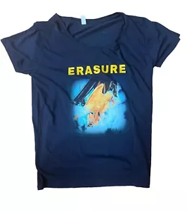 Erasure Official Earth Positive T- shirt World Be Gone + Tour Dates Ladies L - Imagen 1 de 2