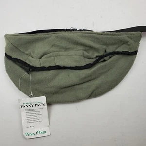 Hushtex Fleece Fanny Pack 9x18 Green Black Adjustable Belt Silent Lightweight - Picture 1 of 5