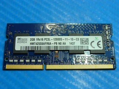 HP Envy 15.6" m6-n113dx OEM SO-DIMM RAM Memory 2GB PC3L-12800S HMT425S6AFR6A-PB - Image 1 of 4