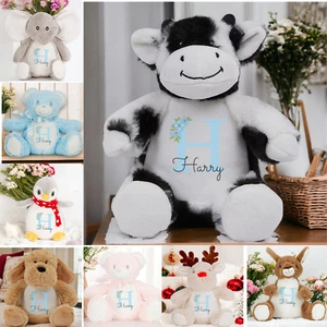 Personalised Blue Monogram Initial & Name Plush Toy | Personalised Soft Toy ... - Bild 1 von 12