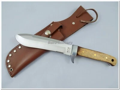 Cuchillo paracaidista legendario del ejército alemán BW con funda de cuero - Repro Foto 1 de 4
