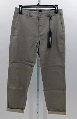 Pantalones Billy Liverpool Jean Co para mujer puño enrollado sombra verde 4/27 nuevos con etiquetas -9-aa2 Foto 1 de 4