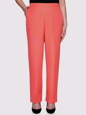 Alfred Dunner Women's Pants Classic Fit Stretch Coral size 8P Petite - Image 1 of 4