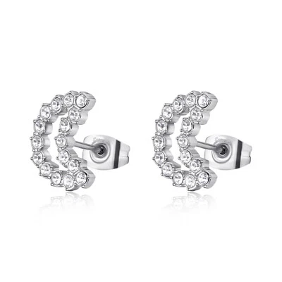 ORECCHINI DONNA LUNA SAGAPO TWINKLE IN ACCIAIO A LOBO S'AGAPO SWN27 Sagapò - Immagine 1 di 4