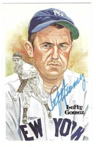 Handsignierte Lefty Gomez New York Yankees Perez-Steele Postkarte mit Echtheitszertifikat - Bild 1 von 1