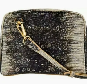 LOGO by Lori Goldstein Embossed Snakeskin Leather Crossbody - Picture 1 of 11
