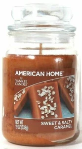 Vela de vidrio American Home By Yankee 19 OZ caramelo dulce y salado 1 mecha - Imagen 1 de 3
