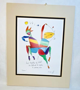 Brian Andreas "Partners" Story People Aquarell/Tintendruck, signiert, '07, 11"x14" - Bild 1 von 5