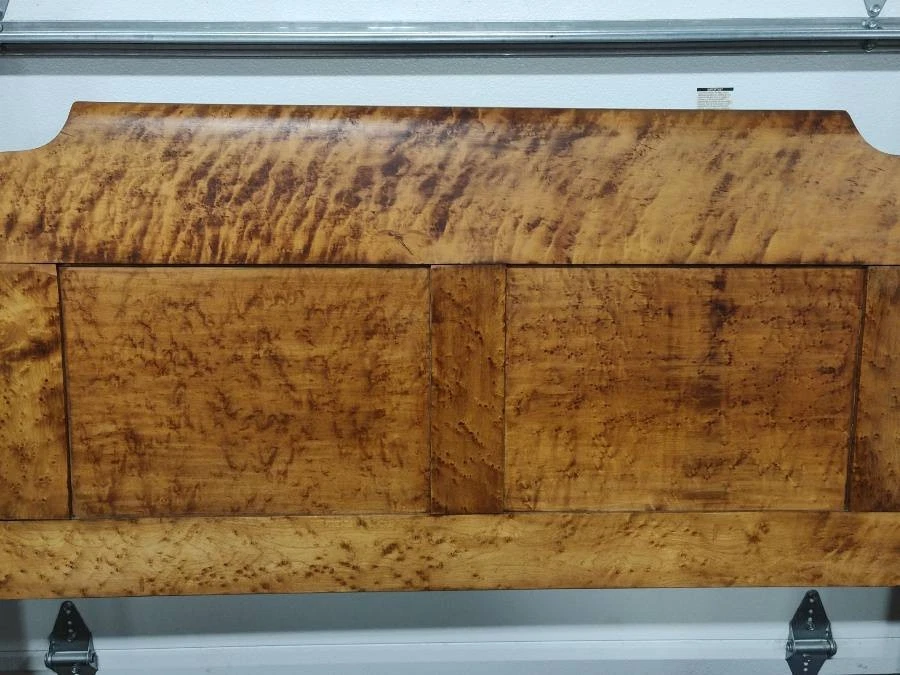 Cama de bordo olho de pássaro sólida muito antiga do século XVIII/início do século XIX, imperdível! - Imagem 1 de 4