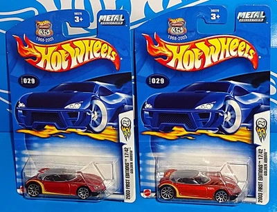 Hot Wheels 2003 First Editions Lot of 2 Golden Arrow Mtflk Red & Mtflk Orange - Image 1 of 4