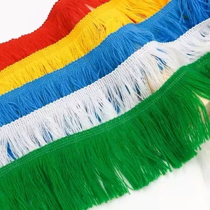 Fringe Trim 100% Soft Cotton 7cm Drop 8 Colours Sold per metre - Picture 1 of 10