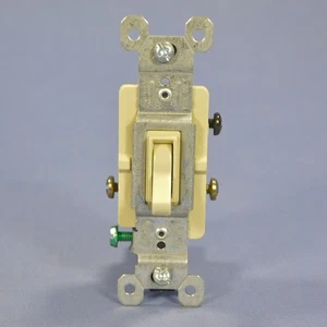 Pass & Seymour 663-IG Ivory 15A Toggle Wall Light Switch 3-Way Bulk Residential - Picture 1 of 5