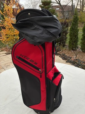 Bolsa de golfe Hot Z HTZ2.5 14 vias carrinho nova e não usada vermelha/preta - Imagem 1 de 4
