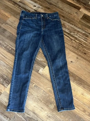 Pantalones de mezclilla ajustados para mujer talla 14 Seven 7 Edition azul liso oscuro lavado Seven7 Foto 1 de 4