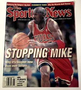 1998 Sporting News “Stopping Mike” Michael Jordan Bulls Cover May 25 - Picture 1 of 16