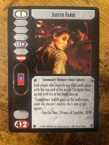 Battletech CCG TCG Card Game Rare Crusade Expansion Judith Faber - Picture 1 of 1