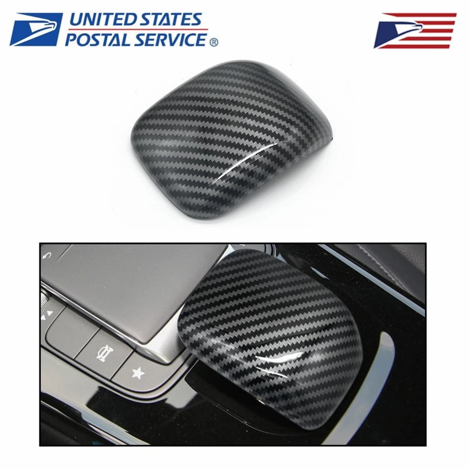 Gear Shift Knob Cover Trim ABS Black For Mercedes Benz A200 A220 A250 2018-2021 - Image 1 of 4