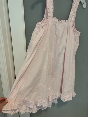 Camisón Adonna Rosa Cottagecore XL Pradera Volantes Algodón Bordado Foto 1 de 4