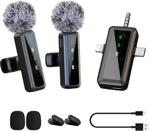 NAVFIEOA Kabelloses Lavalier Mini Mikrofon für iPhone, für iPad - Android Handy - Bild 1 von 7