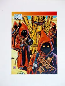 1994 Topps STAR WARS GALAXY SERIES 2 Promo Card C-3PO and Jawas TIN Dave Gibbons - Picture 1 of 10