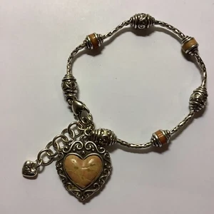 PULSERA REVERSIBLE BRIGHTON PARK AVENUE Corazón Plata Rosa Plata Preciada - Imagen 1 de 4