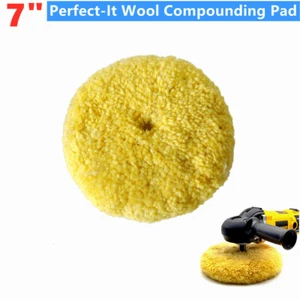 7"Wool Buffing Pad Double Side Pad Cutting and Polishing for Automotive, Marine - Picture 1 of 10