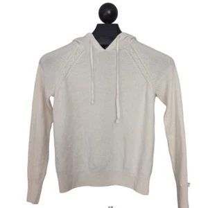 Felpa Harper Lane con cappuccio taglia small lana cashmere morbida silenziosa lusso neutra - Foto 1 di 7