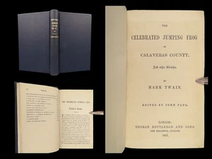 1867 Mark TWAIN 1ed FAMED Celebrated Jumping Frog of Calaveras Sketches Humor - Picture 1 of 19