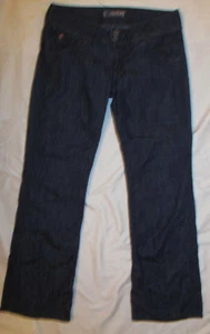 HUDSON Wide Leg Hose Leinenoptik Stretch Baumwolle Pattentaschen Dark Wash Jeans * - Bild 1 von 6