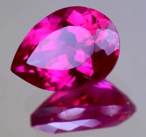 Natural Pink Bi-Color Sapphire FLAWLESS Pear 15.20 Ct Certified Rare Gemstone - Picture 1 of 6