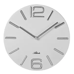 Orologio da parete ATLANTA quarzo bianco 4512/0 - Foto 1 di 1