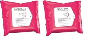 2 Bioderma Sensibio H2o Micelle Solution Make-up Removing Paraben Free 25 Wipes - Picture 1 of 4