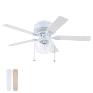 Prominence Home MaCenna, 52" Ceiling Fan, Pull Chain, White - Picture 1 of 12