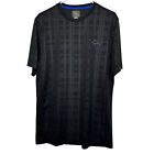 Greg Normal Mens Shirt Medium Black on Black Check Short Sleeve Play Dry