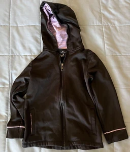 Nike Girls Full Zip Black Hoodie Jacket Youth Size 5-6 Yrs - Picture 1 of 3