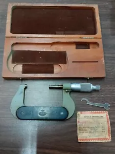 VINTAGE Etalon Bügelmessschraube 2”-3” Made in Switzerland mit original Holzbox - Bild 1 von 14