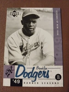 2001 JACKIE ROBINSON UPPER DECK LEGENDS OF NEW YORK BASEBALL CARD #26 DODGERS - Picture 1 of 2