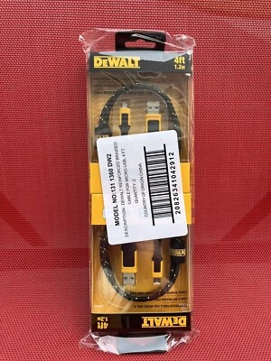 X2 DeWalt 4ft 1.2m Micro-USB To USB Charger Cable For Android 4’ Charging Cord X - Image 1 of 2