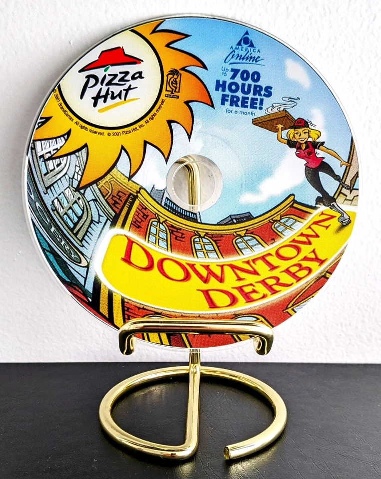 SAWBLADE America Online Collectible Disc, Pizza Hut AOL CD, Downtown Derby, RARE - Image 1 of 1
