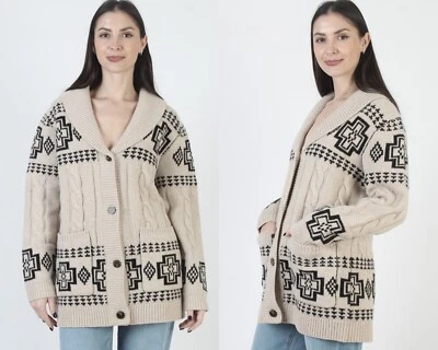 New Pendleton Mens Cardigan Sweater Wool Southwestern Button Up Jacket M - Image 1 of 4