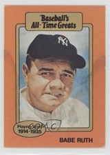 1987 Hygrade Baseball's All-Time Greats Babe Ruth (Orange Border Red Back) HOF