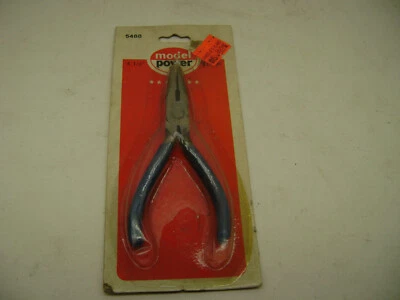 MODEL POWER HOBBY NEEDLE NOSE PLIERS #5488 4-1/2" LONG NEW ON CARD - Image 1 of 4