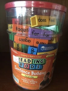 READING RODS Sentence Building HOME SCHOOL - 156 Pieces - Grades 2+ New Sealed