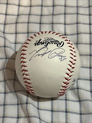 Miguel Cabrera JD Martinez James McCann Detroit Tigers Signed Baseball JSA - Image 1 of 4